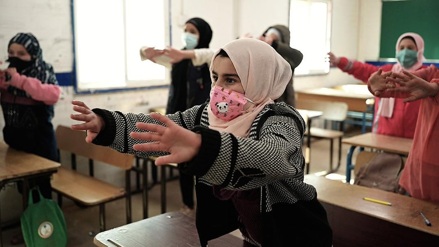 A young student doing Better learning exercises in the classroom.