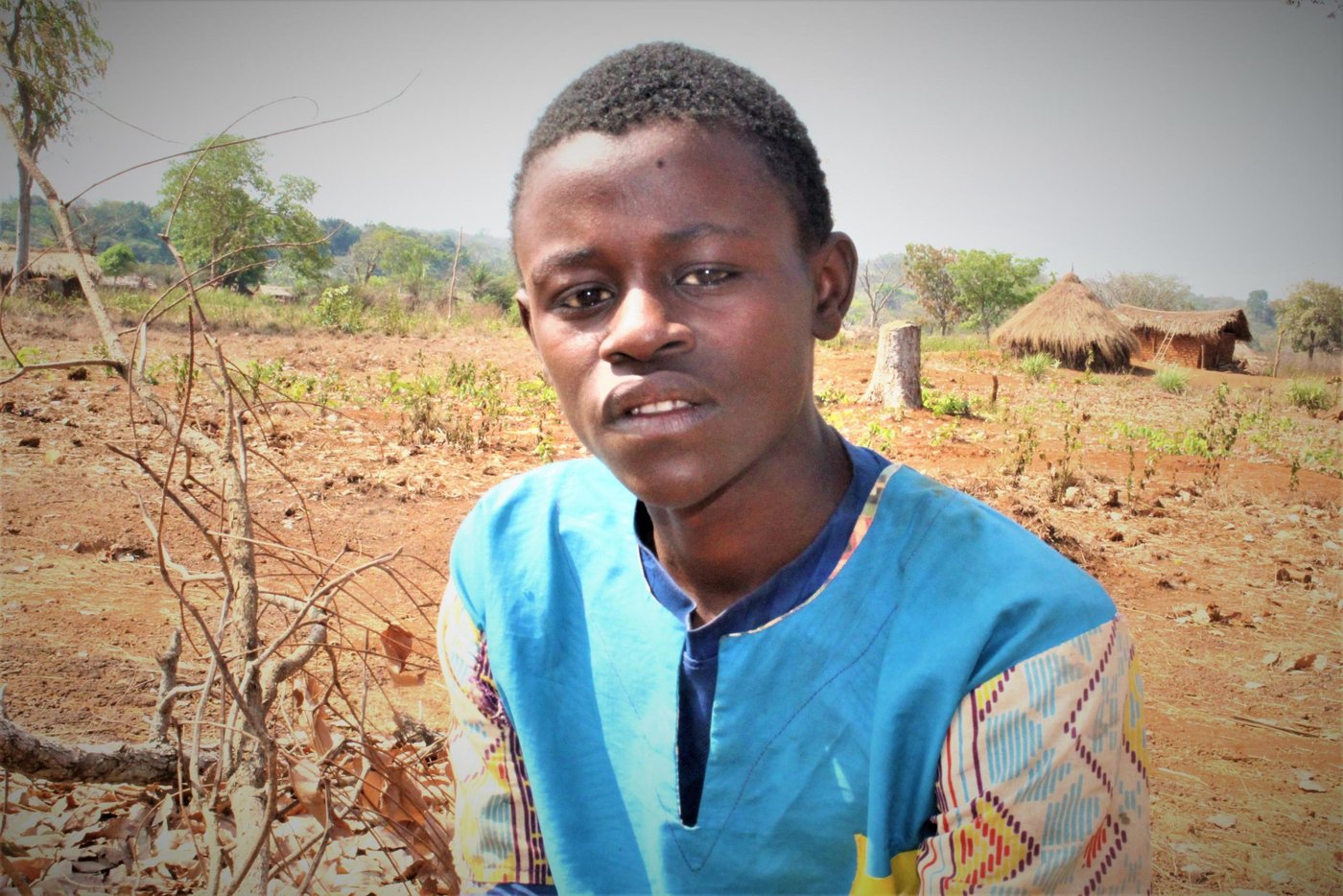 Daniel Kette, 16, who was forced to work in the gold mine to survive before being helped by the Norwegian Refugee Council (NRC).