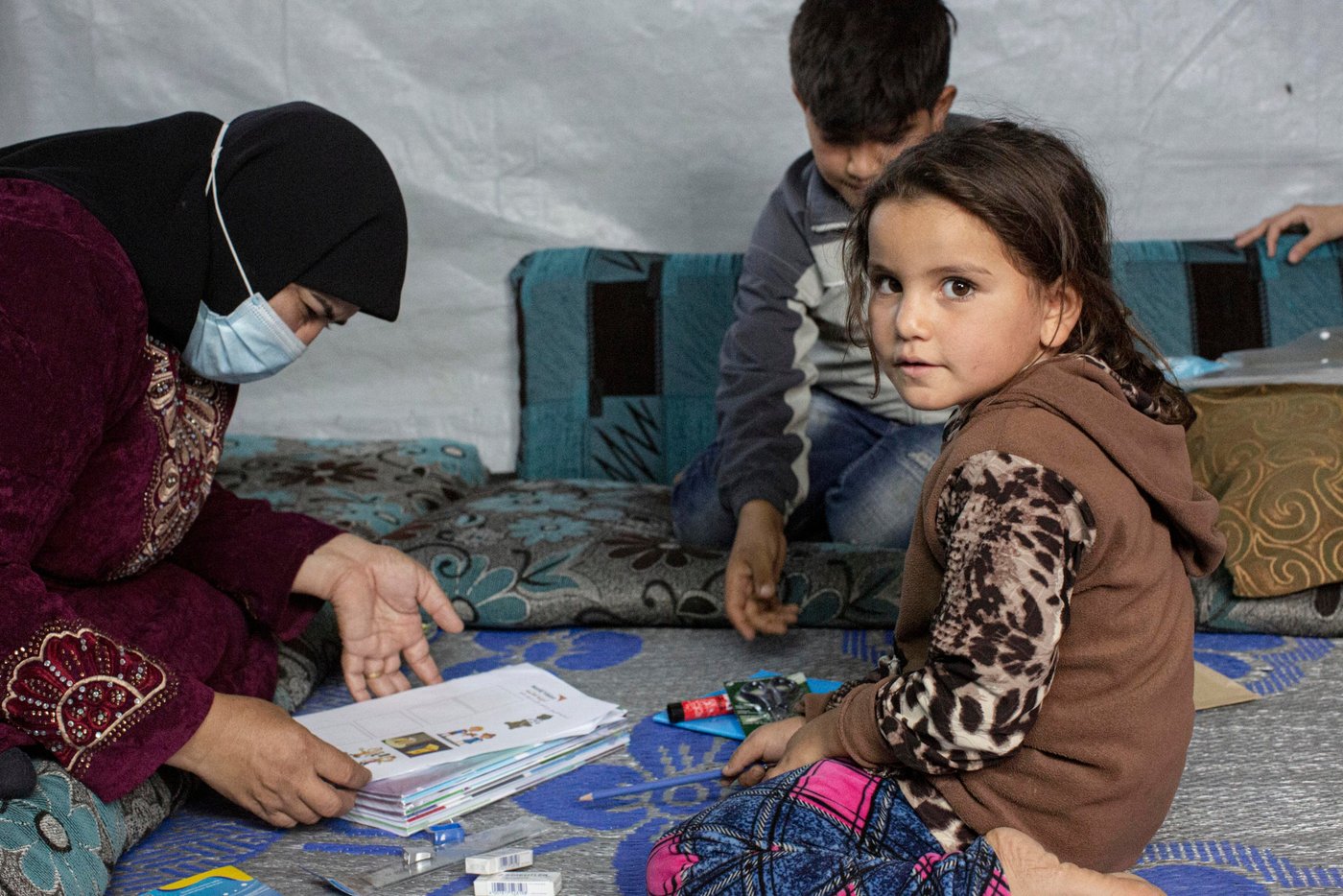 Their family fled to Lebanon from their homes in Syria after being caught up in the war there, in 2013.
They moved into their current tent in 2006.Thanks to wood supplied by NRC, the family have been able to double the size of their home since they first bought it from its previous tenant. NRC also supplied and maintains toilets in their settlement, supplies water for drinking and washing, hygiene kits and waterproofing materials.
_____________________
Photo: Sam Tarling/NRC