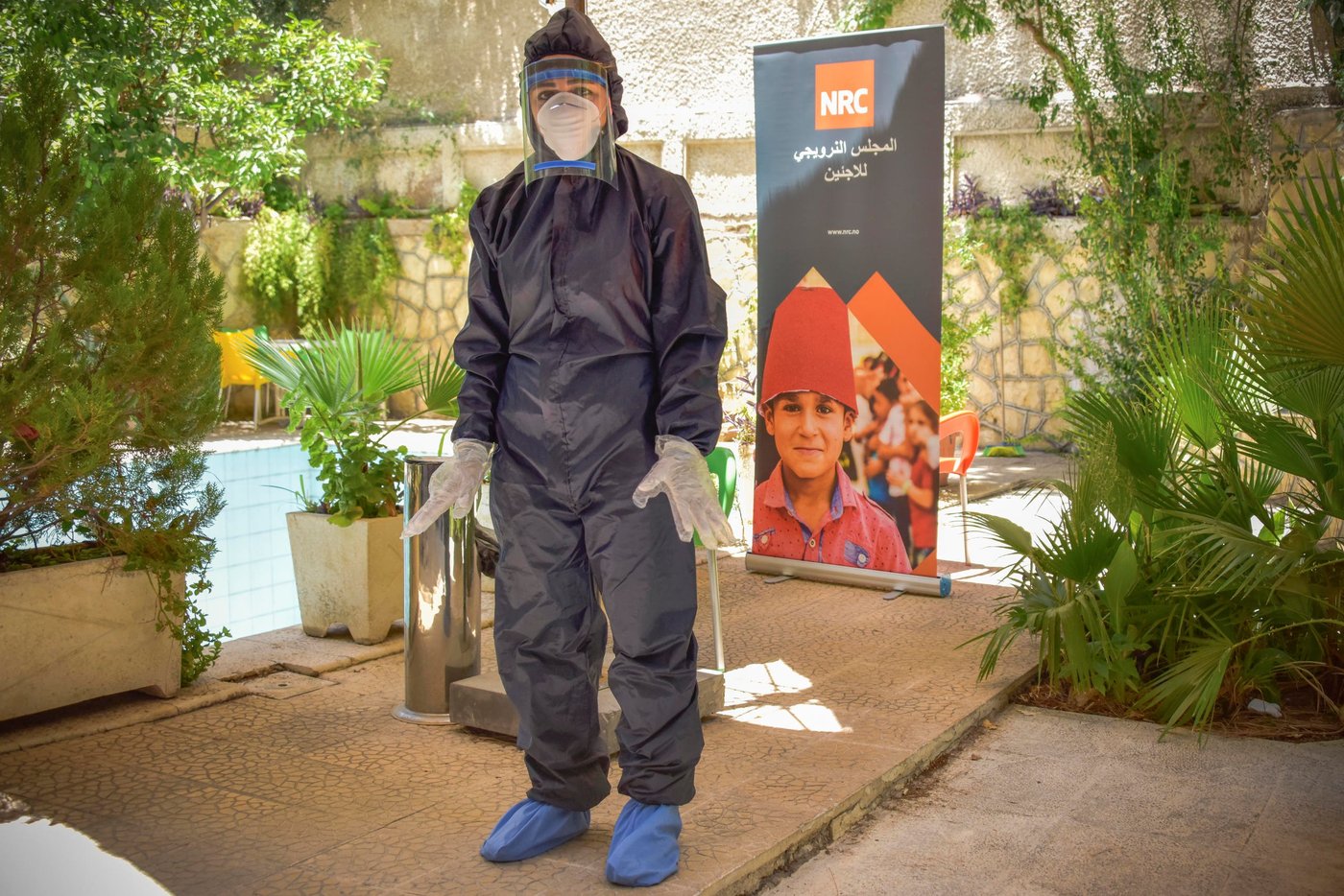“Helping others to adapt with the new safety measures.”
NRC Syria, Madona Kouz
It was my responsibility to give NRC Syria staff an induction on the Donning and Doffing of PPEs. I was very invested in making the process clear and understandable, but also I felt responsible for making sure the induction would reassure staff on preventive measures and that it would not generating fear, as I know the risks they already go through during normal times. It is very relieving to know that after every field mission our staff can go home safe and healthy to their families and loved ones.