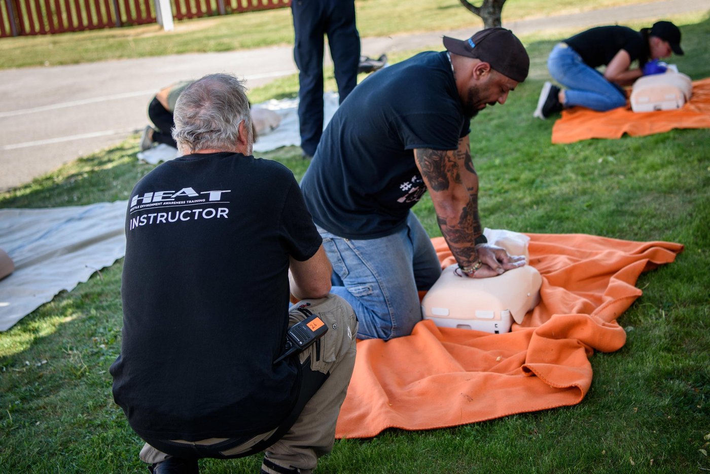 HEAT training at Garder, Norway 2018.
Do not use without contacting Global Security training advisor Thomas Willard at thomas.willard@nrc.no.
Photo: Beate Simarud/NRC