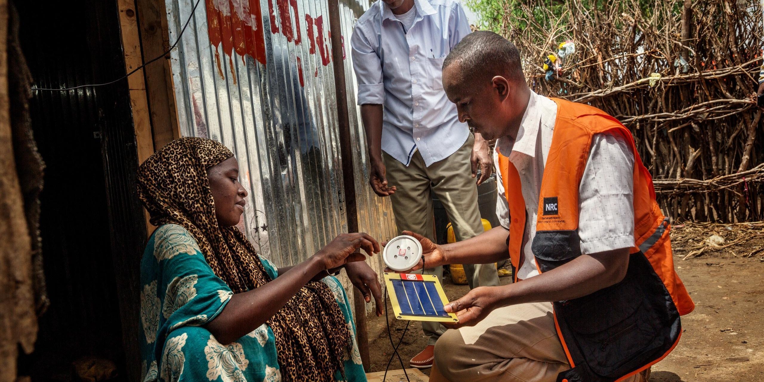 Solar lamp distribution for the IDPs in Bonkai village, Baidoa District. A community supported by NRC under the BRCiS funding. All photos are copyrighted (e-mail perrine.piton@nrc.no to ask about use)