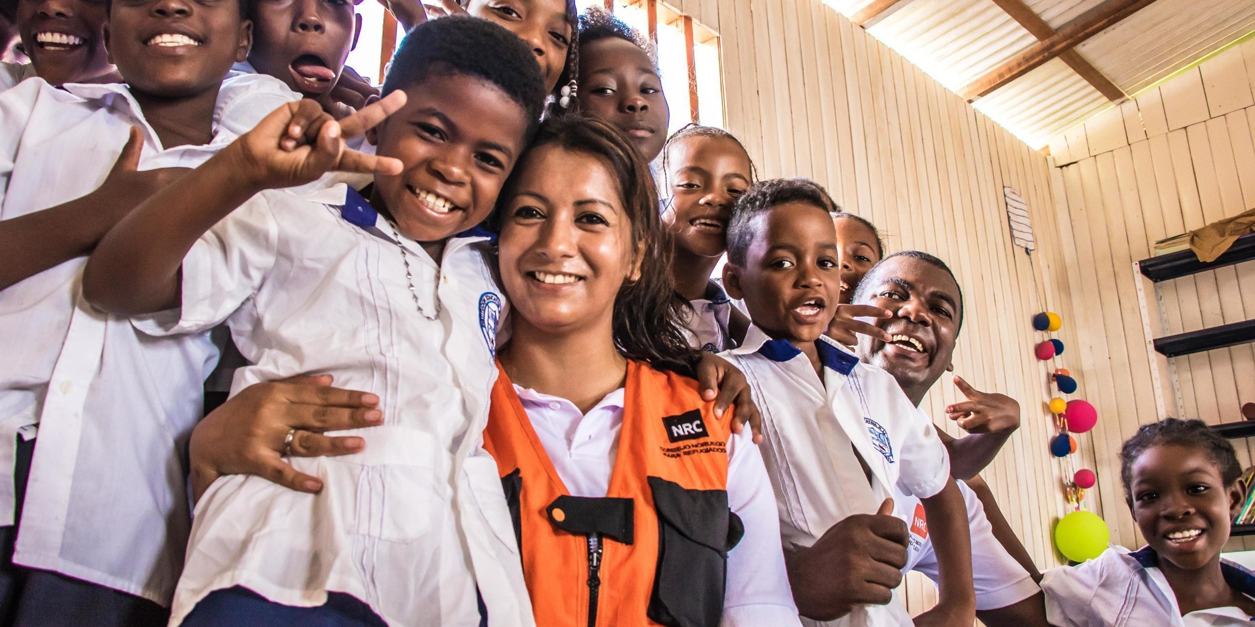 Viento Libre ('Free wind') is a neighborhood with high risk of child recruitment by armed groups in Tumaco. 

NRC has worked with the community for bringing back the education to the life of children through the construction of a classroom.  The whole community including parents and volunteer teachers work with NRC in the promotion of  protective spaces for education and in activities during the spare time - when the risk increases -.

Colombia, Nariño, Tumaco
2016

Photo by Edgar León
