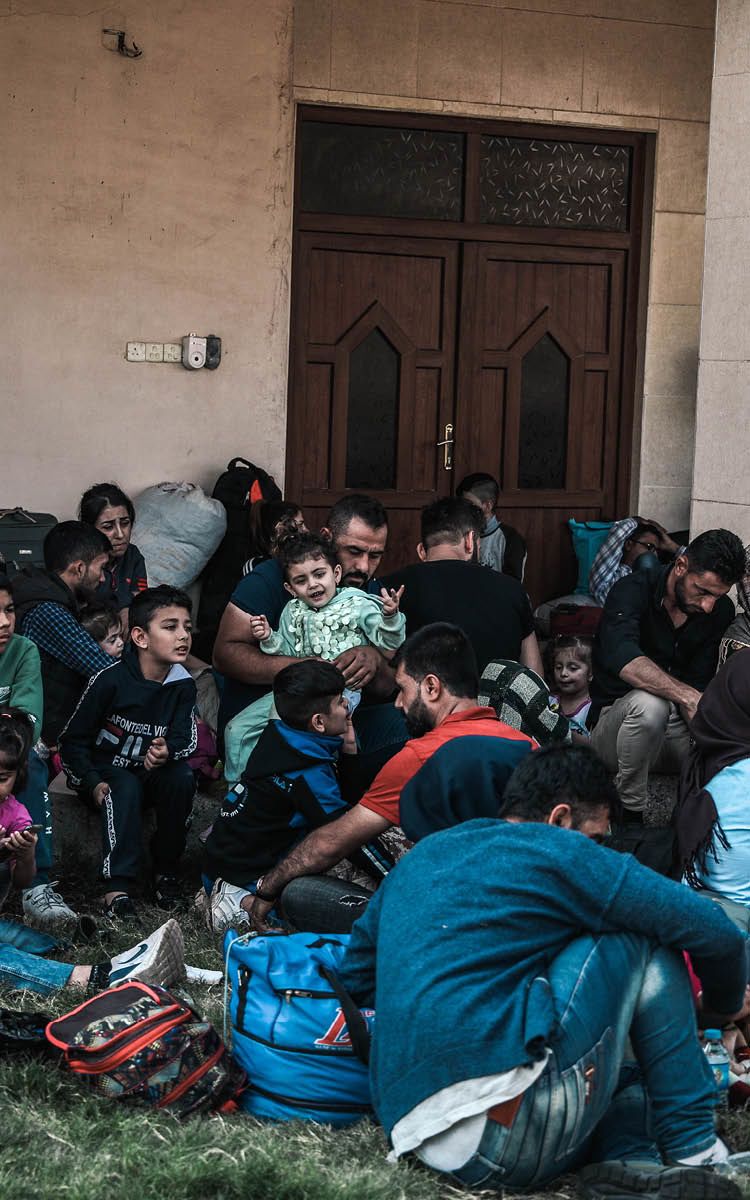 Ett mottagningscenter för flyktingar nära gränsen mellan Irak och Syrien.