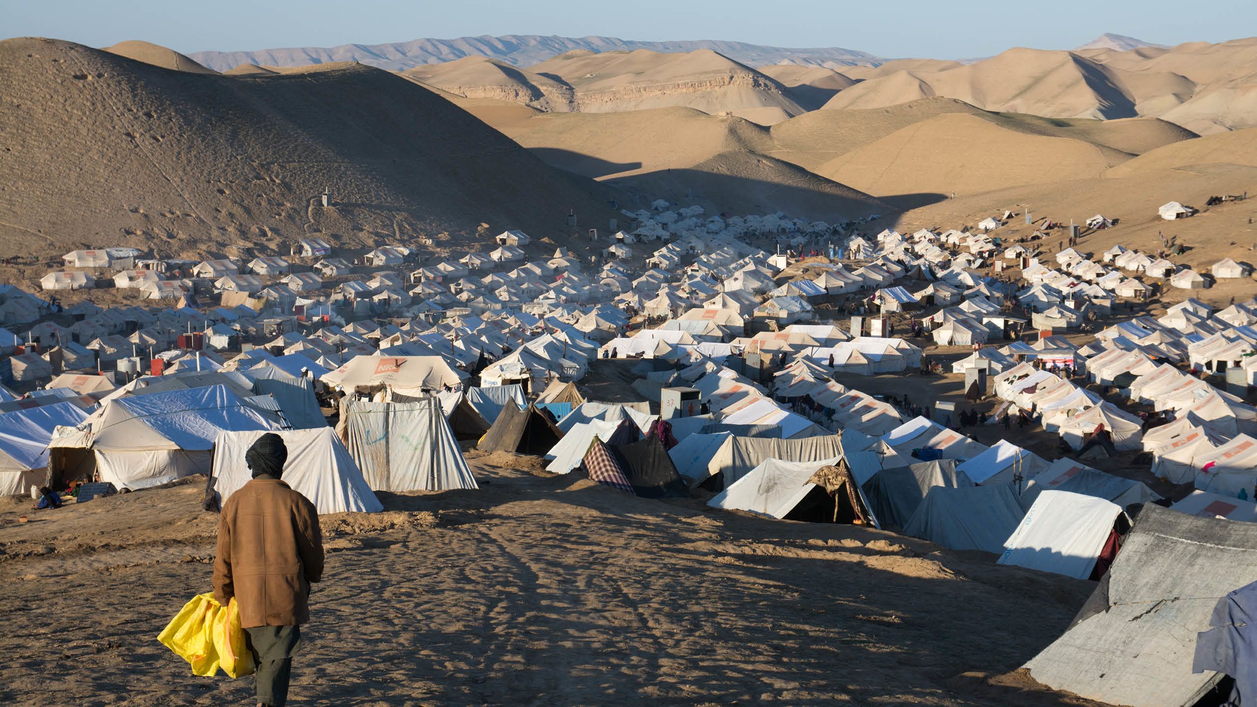 Ett läger för internt fördrivna i Afghanistan.