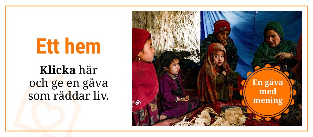 Ett hem: Klicka här och ge en gåva som räddar liv.